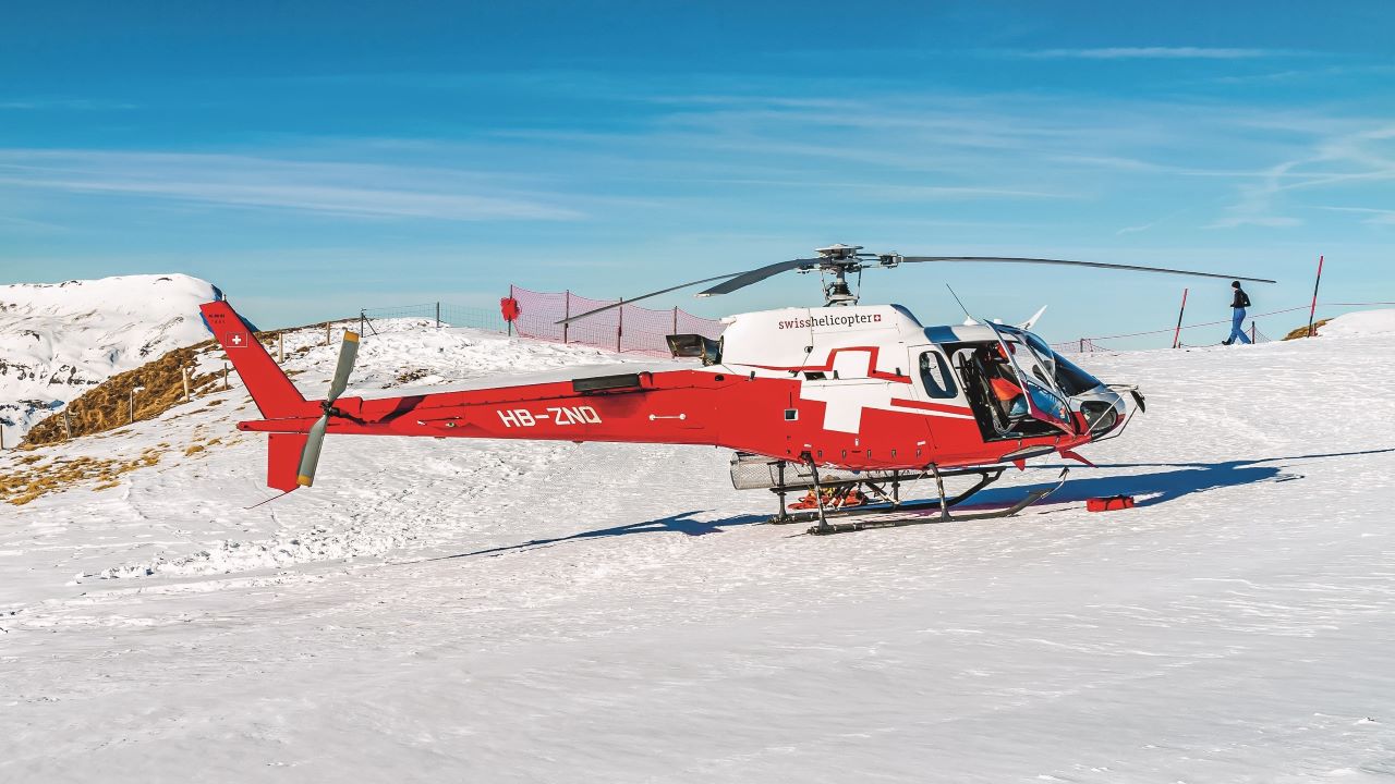 Swiss Helicopter – héliski dans les Alpes. Photo : Shutterstock